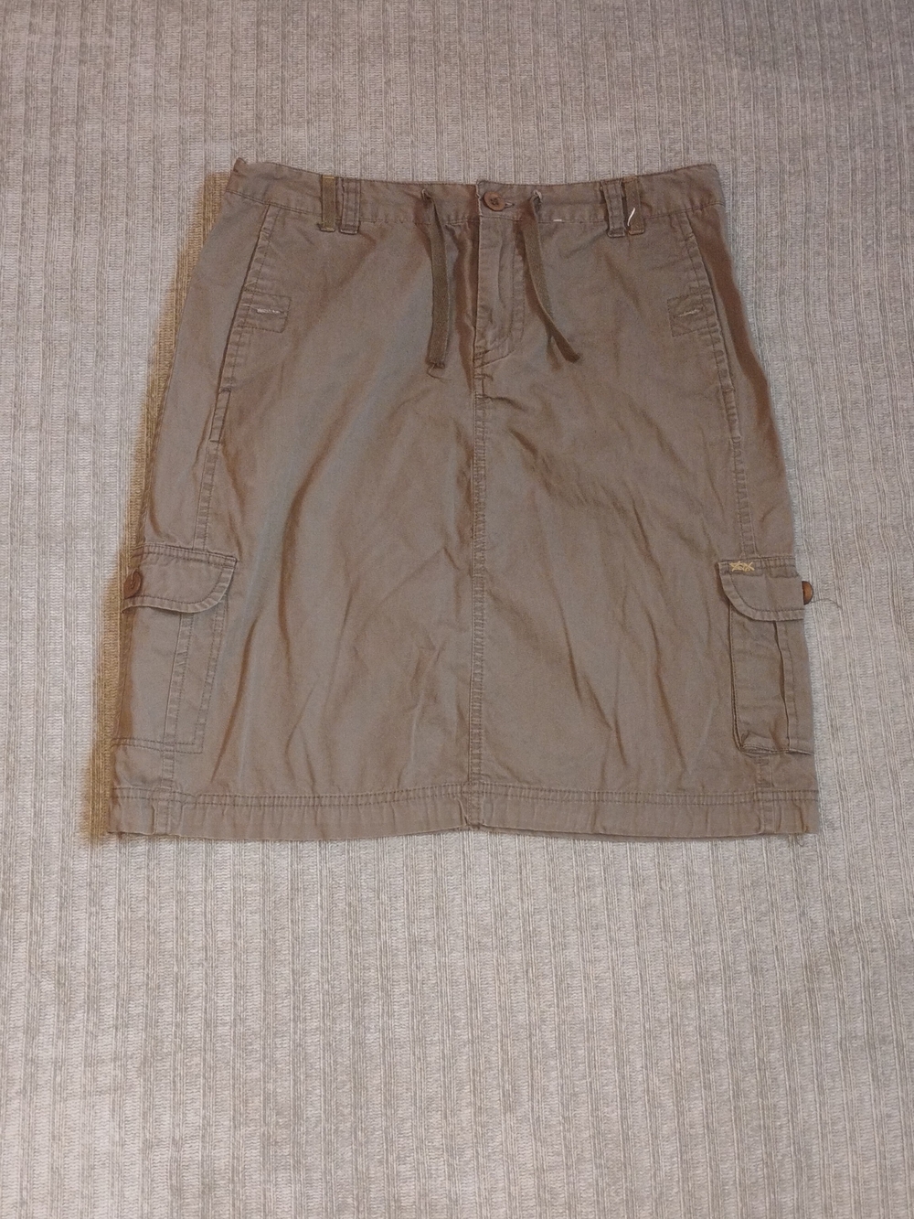 Route 66 Y2K Olive Green Cargo Utility Mini Skirt Size 7/8 100% Cotton